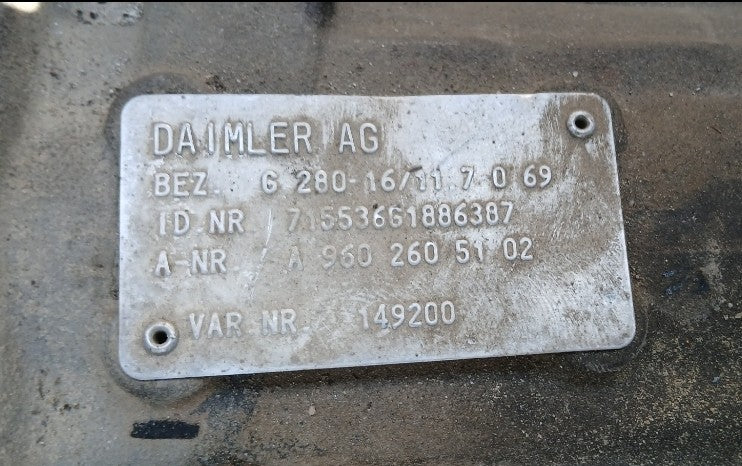 G280/16 TRANSMISSION (FACTORY REMANUFACTURED)